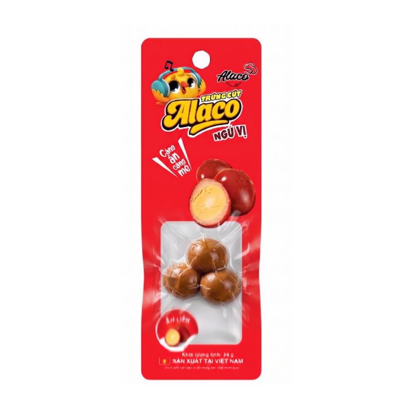Trứng cút ngũ vị Alaco 24g