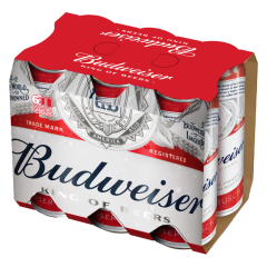 Lốc 6 Bia Budweiser Sleek lon 330ml