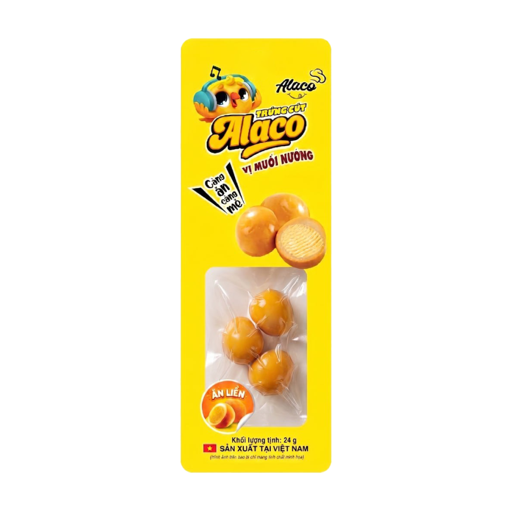 Trứng cút ăn liền Alaco vị muối nướng 24g