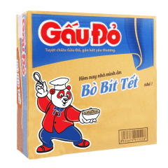 Thùng 30 gói mì Gấu Đỏ bít tết hành phi 64g