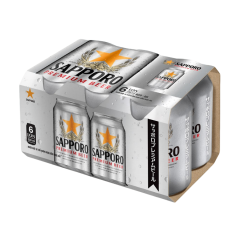 Lô 6 Bia Sapporo Premium 330ml