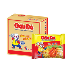 Thùng 30 mì Gấu Đỏ tôm và gà hành phi gói 63g