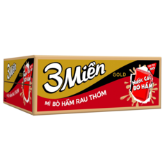 Thùng 30 mì 3 Miền Reeva bò hầm 75g