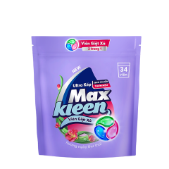 Viên giặt xả Max Kleen hương ngày thư thái túi 34 viên