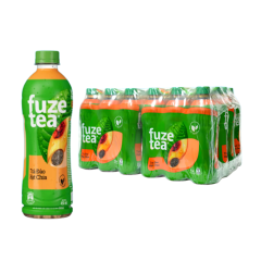 Thùng 24 trà đào hạt chia Fuzetea 450ml