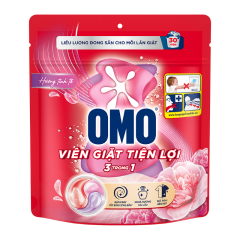 Túi 30 viên giặt OMO 3 trong 1 hương tinh tế 315g