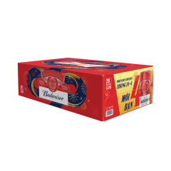Thùng 24 + 4 bia Budweiser Sleek lon 250ml