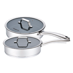 Chảo inox chống dính vung kính Kangaroo KG01F120 20cm