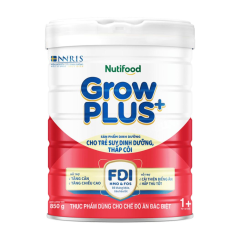SPDD Nuti Grow Plus suy dinh dưỡng 1+ hộp 850g