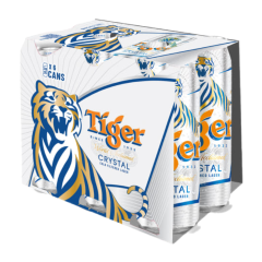 Lô 6 bia Tiger Crystal lon 330ml