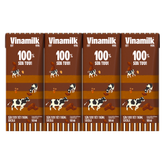 Lốc 4 sữa Vinamilk 100% socola 180ml