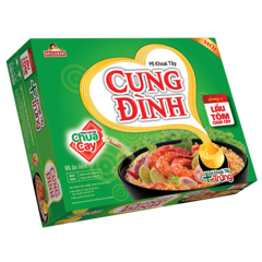 Thùng 30 mì lẩu tôm chua cay Cung Đình 79g