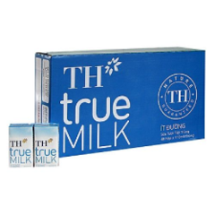 Thùng 12 lốc sữa TH true Milk ít đường 110ml x 4