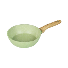 Chảo sâu men đá miệng rót Green Cook GCP231-24IH 24cm
