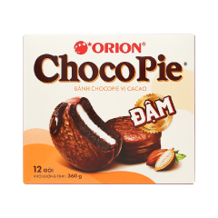 Bánh Chocopie Orion vị Cacao hộp 360g (12 gói)