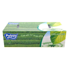 Khăn giấy Pulppy hương trà hộp 100 tờ