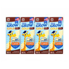 Lốc 4 sữa Abbott Grow Gold Cacao hộp 180ml