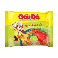 Mì Gấu Đỏ tôm chua cay gói 65g