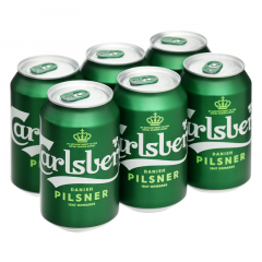 Lô 6 bia Carlsberg Danish Pilsner lon 330ml