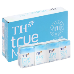 Thùng 12 lốc sữa TH true Milk nguyên chất 110ml x 4
