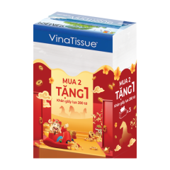 Lô 2 khăn giấy Vina Tissue 280 tờ + Hàng tặng