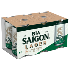 Lô 6 Bia Saigon Lager 330ml