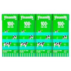 Lốc 4 sữa Vinamilk 100% có đường 180ml