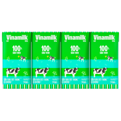 Lốc 4 sữa Vinamilk 100% có đường 110ml