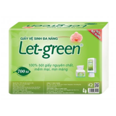 Khăn giấy đa năng Let-green gói bổ sung 700 tờ