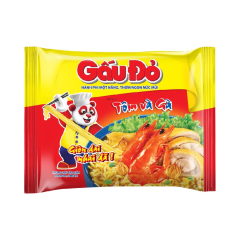 Mì Gấu Đỏ tôm và gà hành phi gói 63g