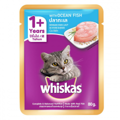 Sốt Whiskas cho mèo tuổi 1+ vị cá biển 80g
