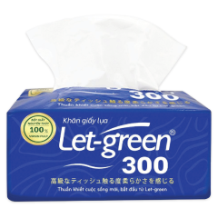 Khăn giấy lụa Let-green 2 lớp 300 tờ