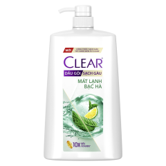 Dầu gội Clear bạc hà mát lạnh sạch gàu chai 1.4kg