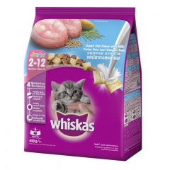 Thức ăn mèo Whiskas cá biển & sữa 450G