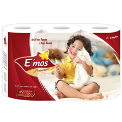 Giấy vệ sinh Emos Premium 3 lớp 6 cuộn