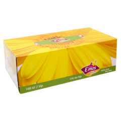 Khăn giấy lụa Emos 3 hoa 2 lớp hộp 180 tờ