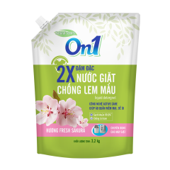 Nước giặt On1 Chống Lem Màu Fresh Sakura 3,2Kg