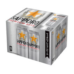 Thùng 12 lon bia Sapporo Premium 500ml