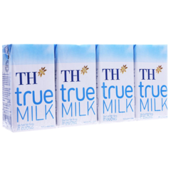 Lốc 4 hộp sữa TH true Milk ít đường 110ml
