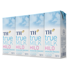 Lốc 4 sữa tiệt trùng TH true Milk Hilo tự nhiên 180ml