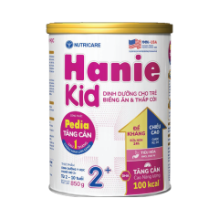 SPDD Haniekid 2+ (bé 2-10 tuổi) hộp thiếc 850g