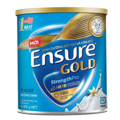 SPDD Ensure Gold Strength Pro ít ngọt vani hộp thiếc 380g