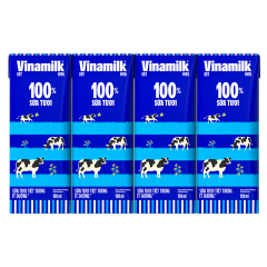 Lốc 4 sữa Vinamilk 100% ít đường 180ml